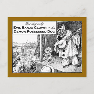 Cartão Postal Apenas um dia: Mau Banjo Clowe