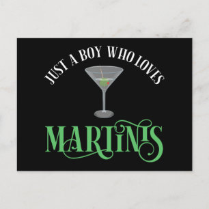 Cartão Postal Apenas um garoto que ama Martinis