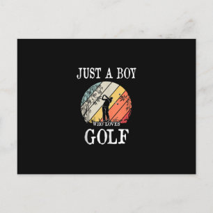 Cartão Postal Apenas Um Menino Que Ama Golfe