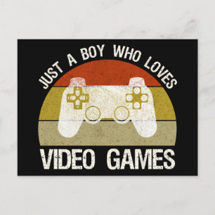 Cartão Postal Apenas Um Menino Que Ama Jogos de Vídeo