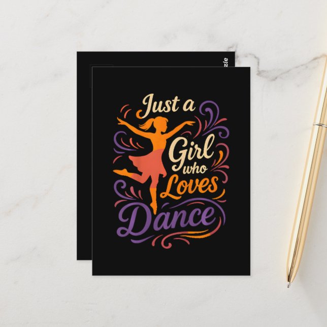 Cartão Postal Apenas um que ama dançar Dança (Frente/Verso In Situ)