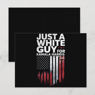 Cartão Postal Apenas Uma Cara Branca Para A Eleição De Kamala Ha