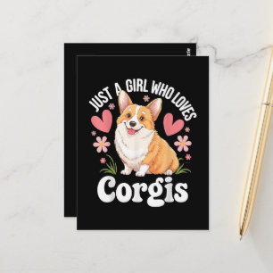 Cartão Postal Apenas uma garota que ama Corgis