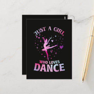 Cartão Postal Apenas Uma Garota Que Ama Dança Bailarina De Balle