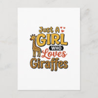 Apenas Uma Garota Que Ama Girafas Vetor Vintage De