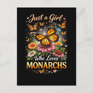 Cartão Postal Apenas uma Garota que Ama Monarcas