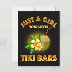 Cartão Postal Apenas Uma Menina Que Ama Bares De Tiki