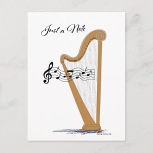 Cartão Postal Apenas uma nota com Harp Cartaz.