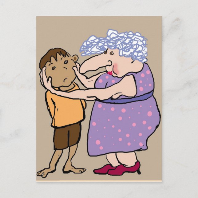 Cartão Postal Aperte suas bochechas (Frente)