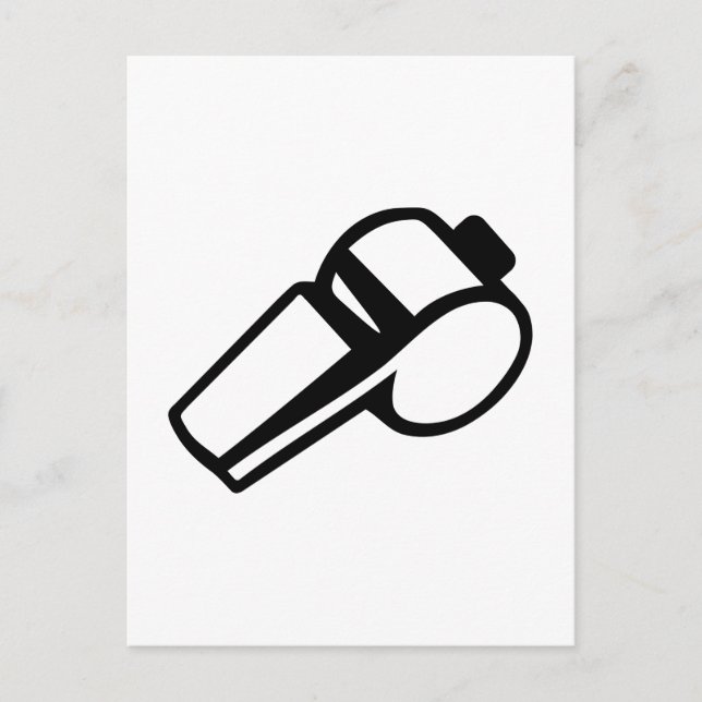 Cartão Postal Apito de árbitro treinador (Frente)