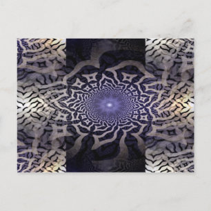 Cartão Postal APOFISIS - decoração fractal   violeta negra