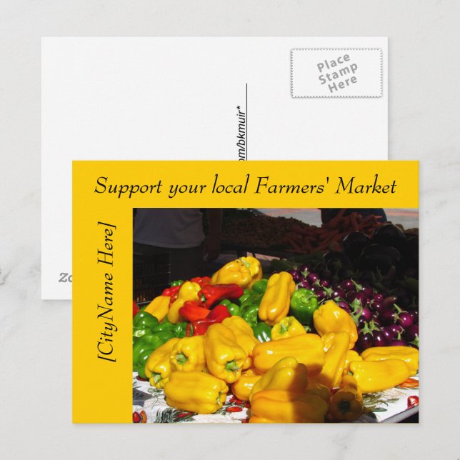 Cartão postal - Apoie o Mercado dos Produtores - P (Frente/Verso)