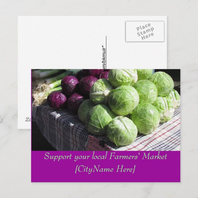 Cartão postal - Apoie o Mercado dos Produtores - R (Frente/Verso)