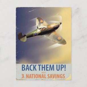 Cartão Postal Apoie-os! Cartaz da 2ª Guerra Mundial
