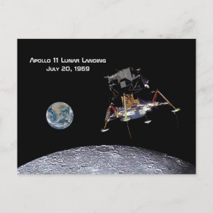 Cartão Postal Apollo 11 Aterrissagem lunar