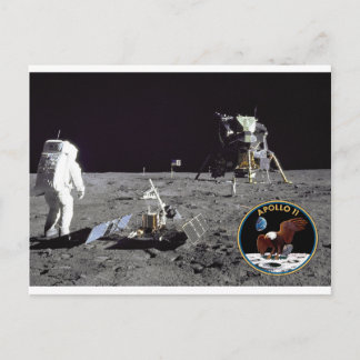 Cartão Postal Apollo 11, local de aterrissagem