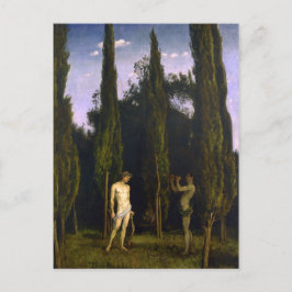 Cartão Postal Apollo e Marsyas por Hans Thoma Postcard
