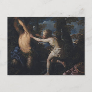 Cartão Postal Apollo Flaying Marsyas por Girolamo Troppa