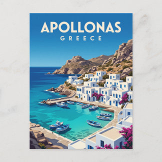 Cartão Postal Apollonas, Naxos Grécia