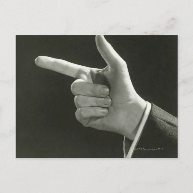 Cartão Postal Apontar do homem (Frente)