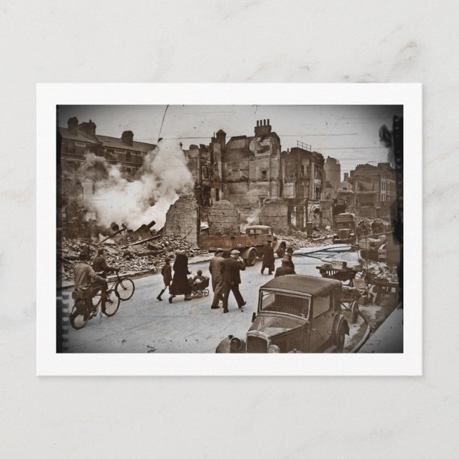 Cartão Postal Após o Bombardeio de Londres (Frente)
