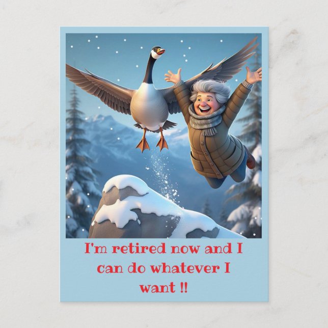 CARTÃO POSTAL " APOSENTADA E FELIZ " (Frente)