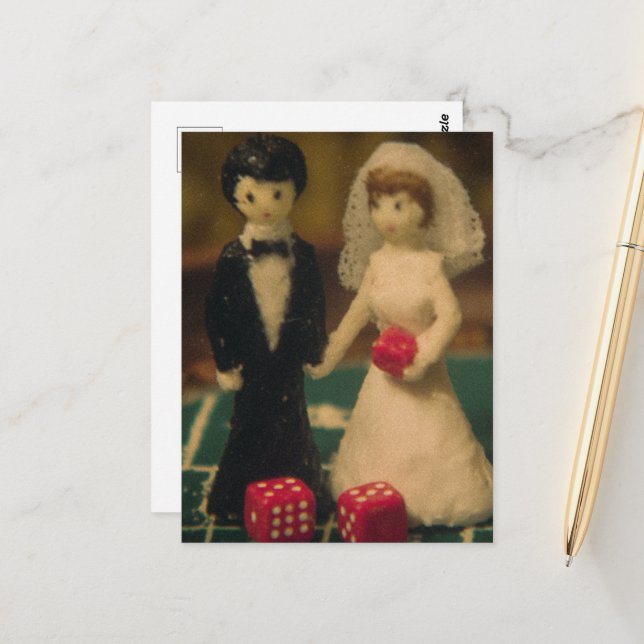 Cartão Postal Aposta na parte traseira do Casamento (Frente/Verso In Situ)