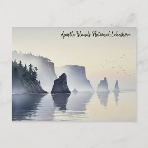 Cartão Postal Apostle Islands National Lakeshore Watercolor