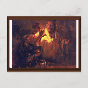 Cartão Postal Apostle Peter Nega Cristo, De Rembrandt Harmens