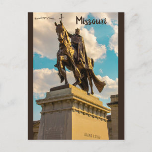 Cartão Postal Apoteose da Rua Louis Estátua de Rua Louis Missour