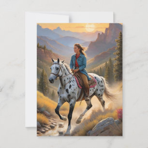 Cartão Postal Appaloosa Horse Watercolor Lepard