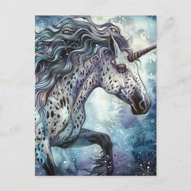 Cartão Postal Appaloosa Unicorn (Frente)