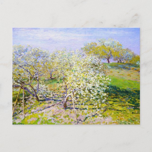 Cartão Postal Apple Trees in Bloom, 1873 Claude Monet (Frente)