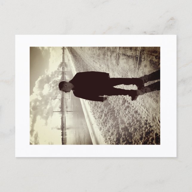 Cartão Postal Approachable Wolf Post Card Print (Frente)