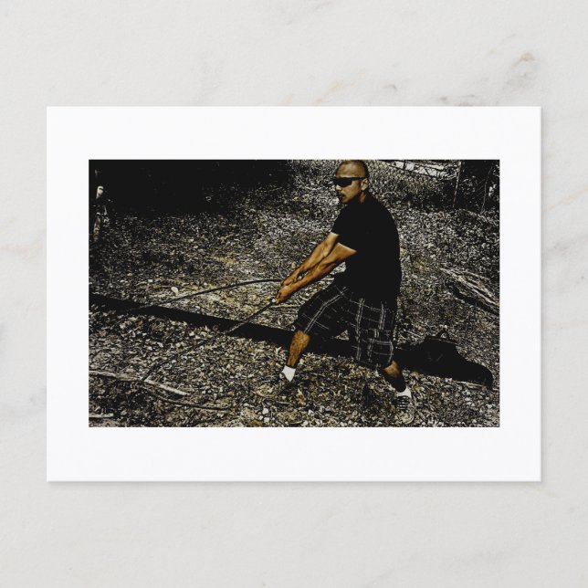 Cartão Postal Approachable Wolf Post Card Print (Frente)