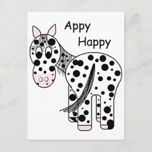 Cartão Postal Appy Happy - Leopard Appaloosa