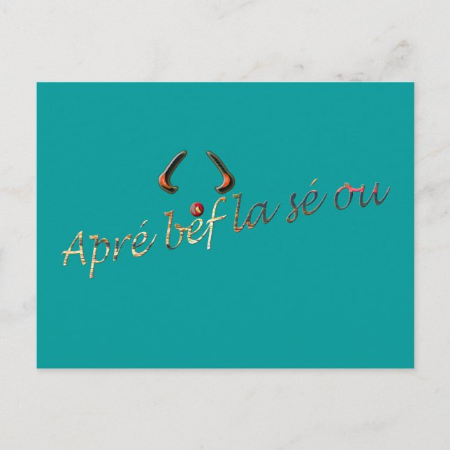 Cartão Postal apré bef la sé ou (Frente)