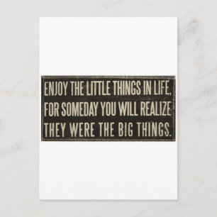 Cartão Postal Aprecie as coisas pequenas