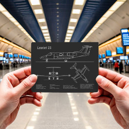 Cartão Postal Aprenda 23 - Planos de desenho de projeto de avião