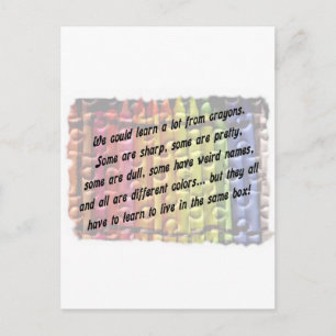 Cartão Postal aprenda com lápis