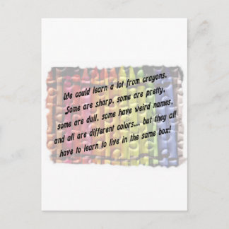 Cartão Postal aprenda com lápis