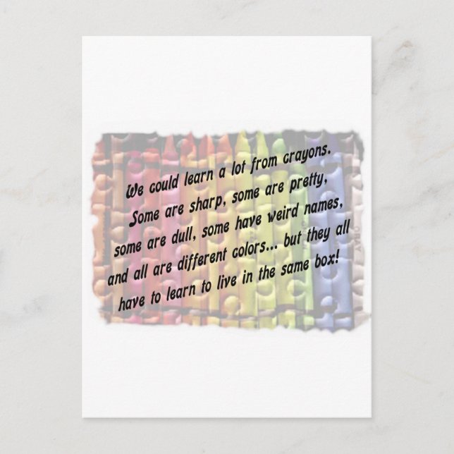 Cartão Postal aprenda com lápis (Frente)