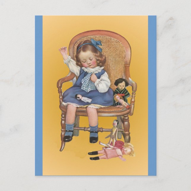 Cartão Postal Aprendendo a mastigar (Frente)