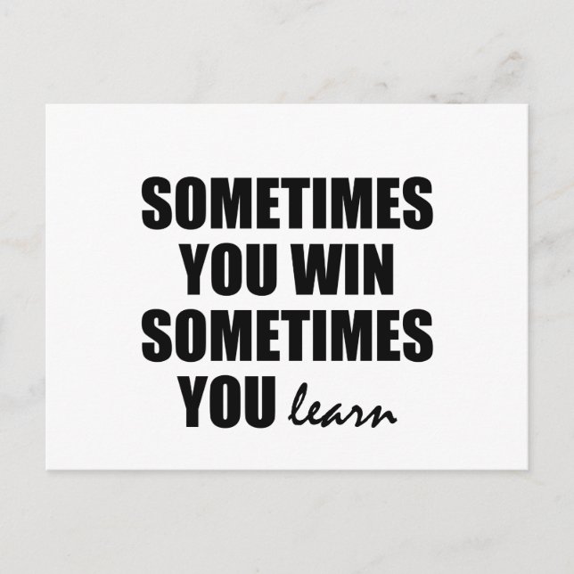 Cartão Postal aprender (Frente)