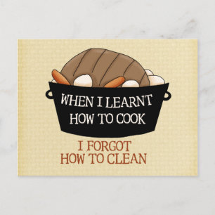 Cartão Postal Aprender a cozinhar