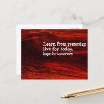 "Aprender, viver, esperar" Citação Inspiracional