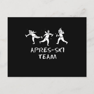Cartão Postal Apres Ski Team Bebendo esquiando neve esportes de 