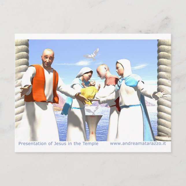 Cartão Postal Apresentação de Jesus no Templo (Frente)