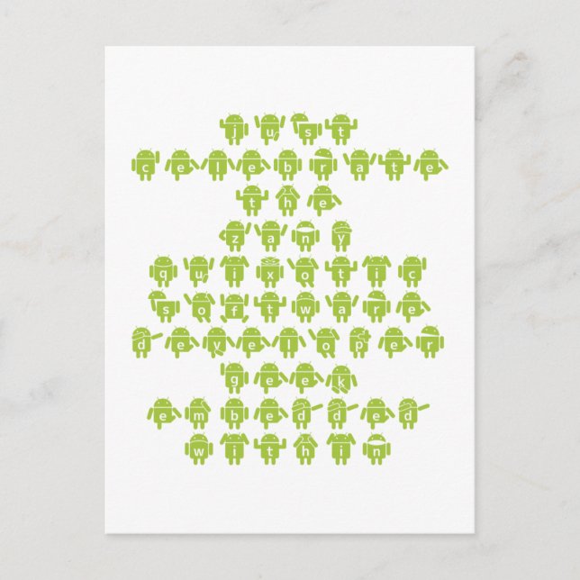 Cartão Postal Apresentação do desenvolvedor de software Android  (Frente)