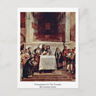 Cartão Postal Apresentação No Templo Por Lorenzo Lotto